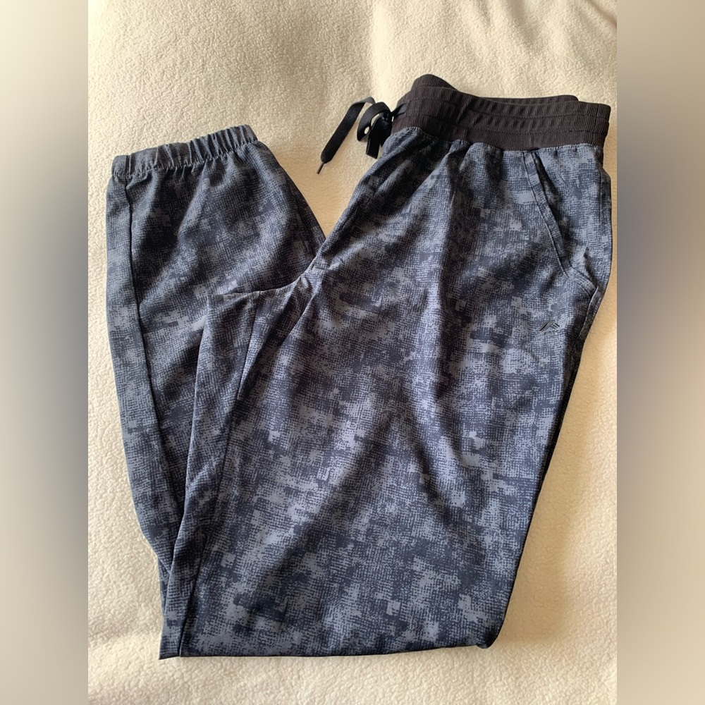 RBX Women’s Jogger Pants Gray Black Colorblock Size L Stretch Pockets